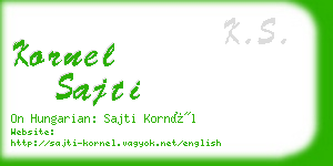 kornel sajti business card